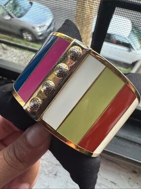 Coach legacy Enamel Wide Cuff Bracelet